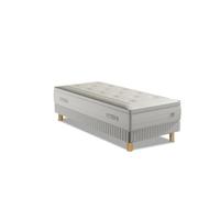 Ensemble literie REFLEXION 90x190 matelas ressorts ensachés H33 ferme avec sommier