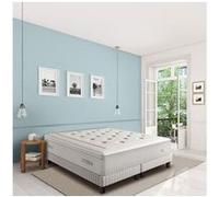Ensemble reflexion - matelas ressorts ensachã©s + sommier tapissier garnissage mã©moire de forme 2x90x200 G