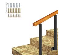 Ensemble réglable en bois pour 1 4 marches d'escalier en fer forgé flexible 85 cm de hauteur 100 cm Taille parfaite pour la sécurité et le style