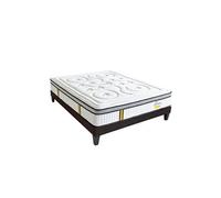 Ensemble REINA 2.0 140x190 cm - Matelas Ressorts ensachés + Sommier Bois