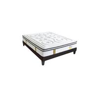 Ensemble REINA 2.0 180x200 cm - Matelas Ressorts ensachés + Sommier Bois