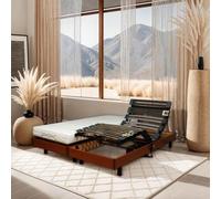 Ensemble relaxation Matelas + Sommier 2x80x200cm MERIDA - Cerisier - 14 cm - Ferme