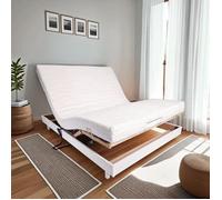 Ensemble relaxation matelas + sommier électrique 140x190 - Mousse - Ferme - TALCA Fabrication française