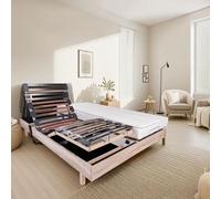 Ensemble relaxation matelas + sommiers électriques 2x80x200cm - Mousse - Ferme - EQUINOXE Fabrication française