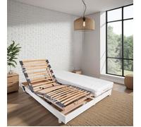 ensemble relaxation matelas + sommiers électriques 2x90x200 - mousse - ferme - talca fabrication française