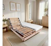 Ensemble relaxation matelas + sommiers électriques 2x90x200 - Mousse - Ferme - TALCA Fabrication française