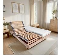 Ensemble relaxation matelas + sommiers électriques 2x90x200 - Mousse - Ferme - TALCA Fabrication française