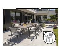 Ensemble table, chaises et fauteuils de jardin stockholm