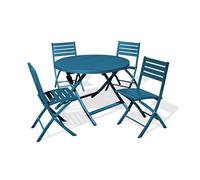 Ensemble repas de jardin 4 places en aluminium