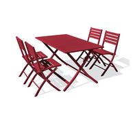 Ensemble table et chaises de jardin marius
