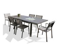 Ensemble table, chaises et fauteuils de jardin stockholm