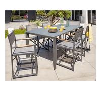 Ensemble repas de jardin 6 places en aluminium