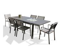 Ensemble table, chaises et fauteuils de jardin stockholm