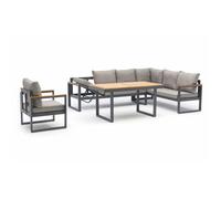 DCB Garden Ensemble repas de jardin 7 places en aluminium
