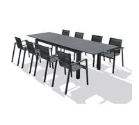 Ensemble repas de jardin 8 places en aluminium