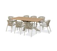 Ensemble repas de jardin 8 places - Grège - KELIA