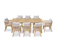Ensemble repas de jardin 8 places - Marron - LISO