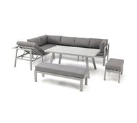 Ensemble Repas de jardin 9 Places "Antalya" 213cm Gris