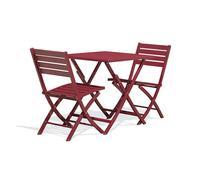 Ensemble repas de jardin 2 places en aluminium