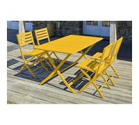Ensemble repas de jardin 4 places en aluminium