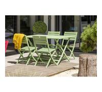 Ensemble repas de jardin 4 places en aluminium