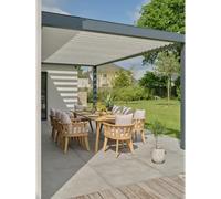 Ensemble repas de jardin liso 8 places - acacia
