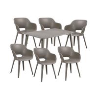 Allibert Table à manger LIMA 160 – 157 x 98 x 74 cm – Cappuccino