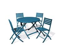 Ensemble repas de jardin 4 places en aluminium