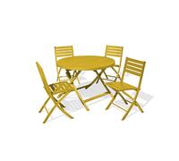 Ensemble repas de jardin 4 places en aluminium