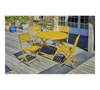 Ensemble repas de jardin 4 places en aluminium