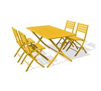 Ensemble repas de jardin 4 places en aluminium