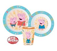 Ensemble Repas Pour Enfant "Peppa Pig" - Livré En Vrac - Sans Bpa Rose