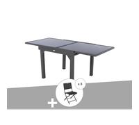 Ensemble repas table extensible carrée en verre piazza + 8 chaises modula - hesp