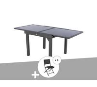 Ensemble Repas Table Extensible Carrée En Verre Piazza + 8 Chaises Modula - Hespéride Multicolore