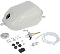 Ensemble : Réservoir, Conteneur de Carburant avec Robinet d'Essence, Bouchon de Réservoir et Matériel de Fixation