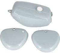Ensemble : Réservoir + Couvercle latéral, Gris RAL 7000 - pour Simson S50, S51, S70
