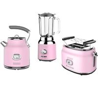 Ensemble Retro Westinghouse - Grille pain 2 fentes + Bouilloire 1,7 L - Blender - Rose Rose
