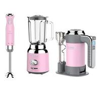 Ensemble Retro Westinghouse - Batteur à main + Mixeur plongeant + Blender - Rose Rose