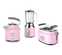 Ensemble Retro Westinghouse - Grille pain 2 fentes + Bouilloire 1,7 L - Blender - Rose Rose