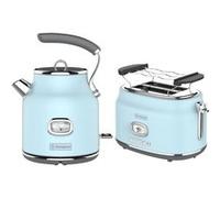 Ensemble petit déjeuner Westinghouse - Retro Serie - Grille pain 2 fentes- Bouilloire - Bleu
