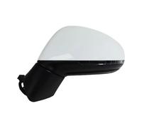 Ensemble Rétroviseur Porte Rétroviseur Voiture Pour Touareg 2011-2018 Pliable Automatique Mémoire Anti-éblouissement Clignotant Boîtier Verre Chauffant Extérieure Rétroviseur(15 Wire Left White)