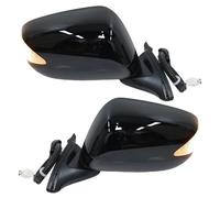 Ensemble Rétroviseur Voiture Rétroviseur Extérieur À 7 Broches Pour Jazz Pour Fit Pour MK3 (2009-2014) Noir Rabattable Électriquement(Pair)