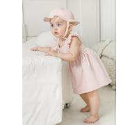 VERTBAUDET Coffret Robe et Capeline bébé Fille Rose pâle 3M(60CM)