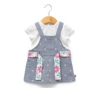 Ensemble Robe + Haut 100% Coton Bébé Fille Denim Bleu 12M(74CM)