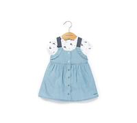 Ensemble Robe + Haut 100% Coton Bébé Fille Denim Clair 12M(74CM)