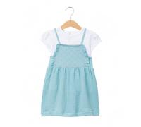 Ensemble Robe + Haut 100% Coton Bébé Fille Vert 6M(67CM)