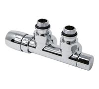 Ensemble robinet ILHINA équerre à gauche chromé entraxe 50 mm tube multicouche Ø16 - THERMADOR KIRCGMCCH