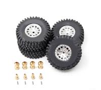 Ensemble roue et pneu 1/18 RC Crawler compatibles avec Traxxas Trx4m pour Bronco et Defender 2,5 cm de diamètre - Accessoires tout-terrain en aluminium ABS durable (noir B)
