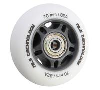 NILS Extreme Roues pour patins à roulettes PESPORT avec roulements ABEC9-4 82A 70x24 Blanc mat