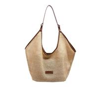Ensemble sac à bandoulière en paille pour femme, sac de voyage, sac à main de concepteur, sac à main sous les aisselles, grande capacité, sac fourre-tout de plage, 1 couleur, D